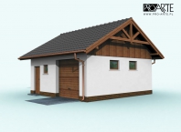 G73B szkielet drewniany projekt garażu jednostanowiskowego z pomieszczeniem gospodarczym. Obraz #8