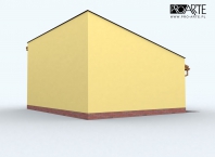 G85 szkielet drewniany projekt garażu dwustanowiskowego z pomieszczeniami gospodarczymi. Obraz #7