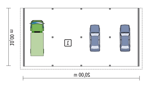 GMC40 Wiata garażowo-magazynowa