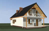 Radosny z garażem - wizualizacja - miniatura #3