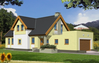 SŁONECZNIK wersja B z podwójnym garażem