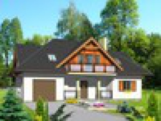 ADAŚ II wersja B z pojedynczym garażem