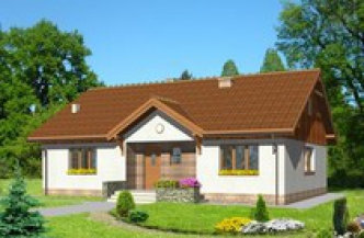 FRODO wersja B dach 4-spadowy z pojedynczym garażem