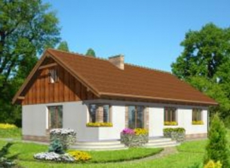 FRODO wersja D dach 2-spadowy z pojedynczym garażem