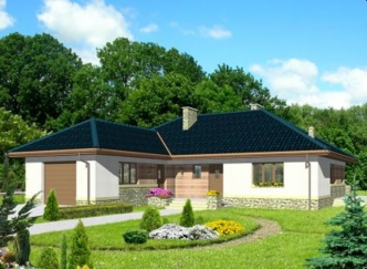 MILA wersja A z pojedynczym garażem