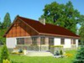 SIELANKA 30 st. wersja A dach 2-spadowy z pojedynczym garażem