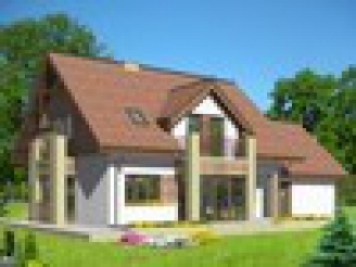 STOKROTKA wersja B większa z pojedynczym garażem