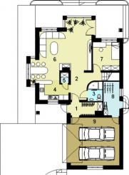 TYMEK wersja A z pojedynczym garażem