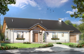 SIELANKA 30st. wer. A dach 2-spad., podw. gar. paliwo stałe