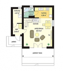 SONIA wersja B+W z wykuszem i wiatą