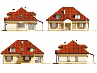 TYTUS 2 wersja D paliwo stałe z poddaszem, podwójny garaż