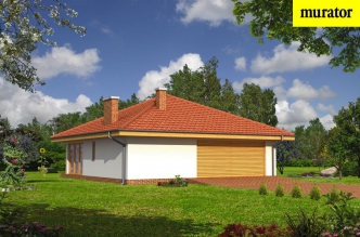 Garaż z pomieszczeniem gospodarczym, sauną i wiatą rekreacyjną