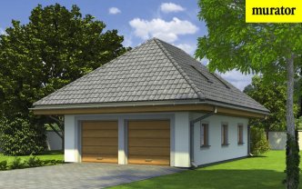 Garaż z poddaszem i pomieszczeniem gospodarczym