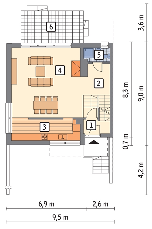 BCC285 Łączący (bliźniak, podpiwniczony)