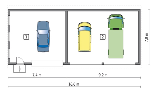 GMC48c Budynek garażowo-magazynowy z wiatą