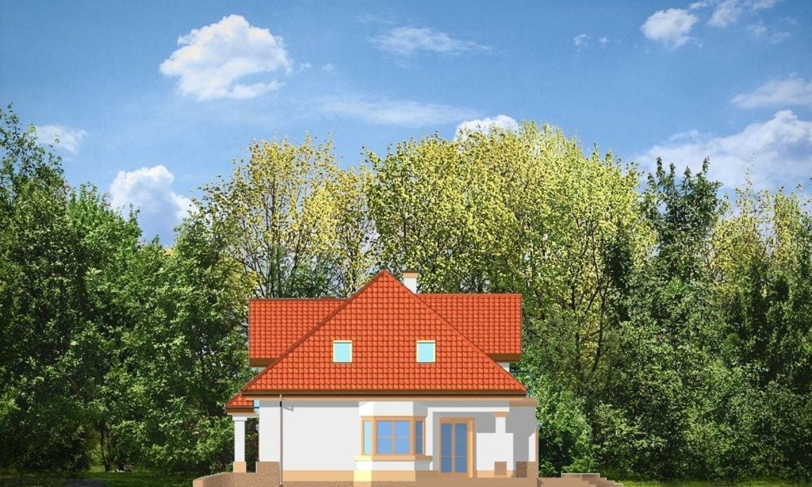 Dom na medal - bliźniak - elewacja