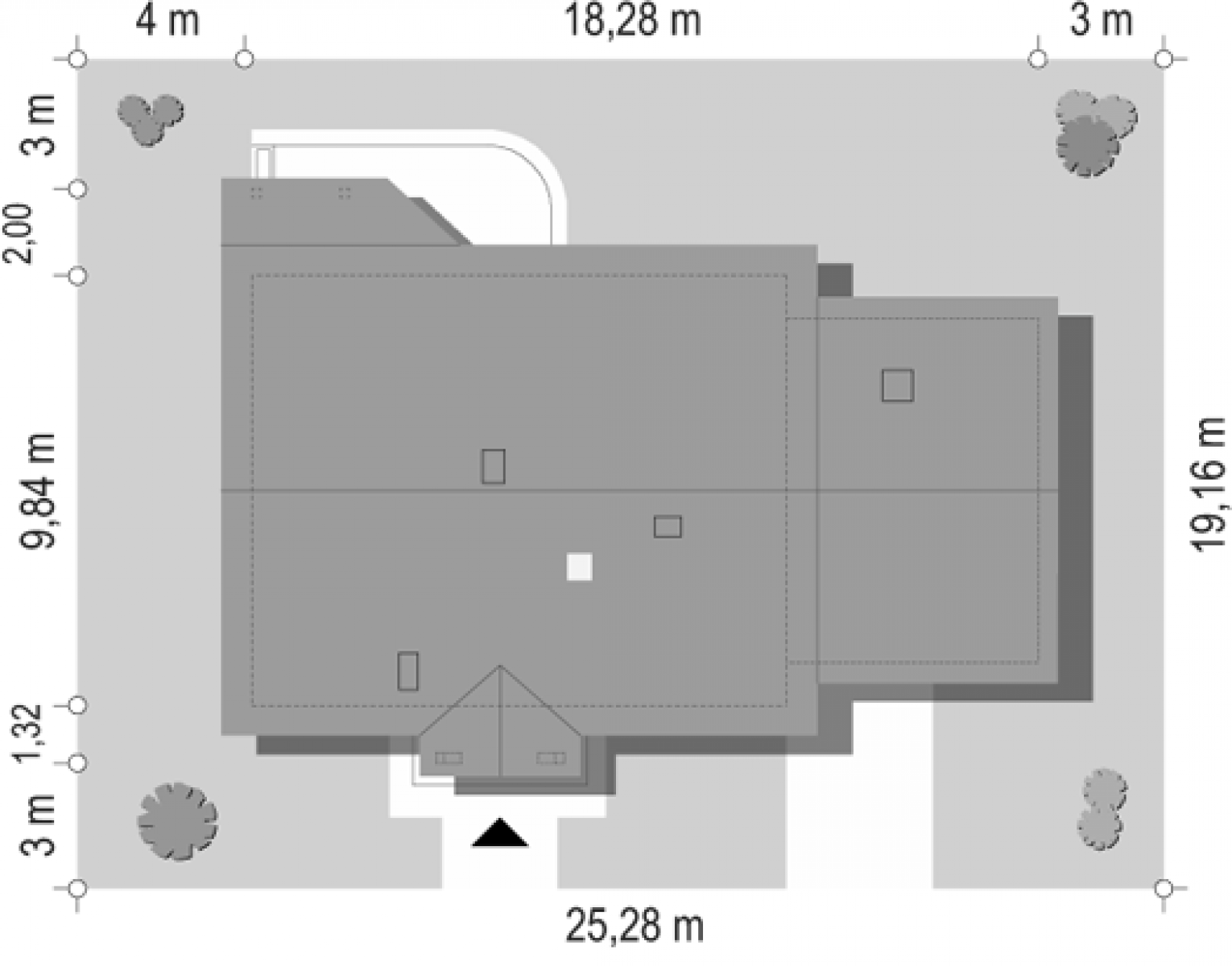 Niezapominajka z garażem 2 - wizualizacja zewnętrzna