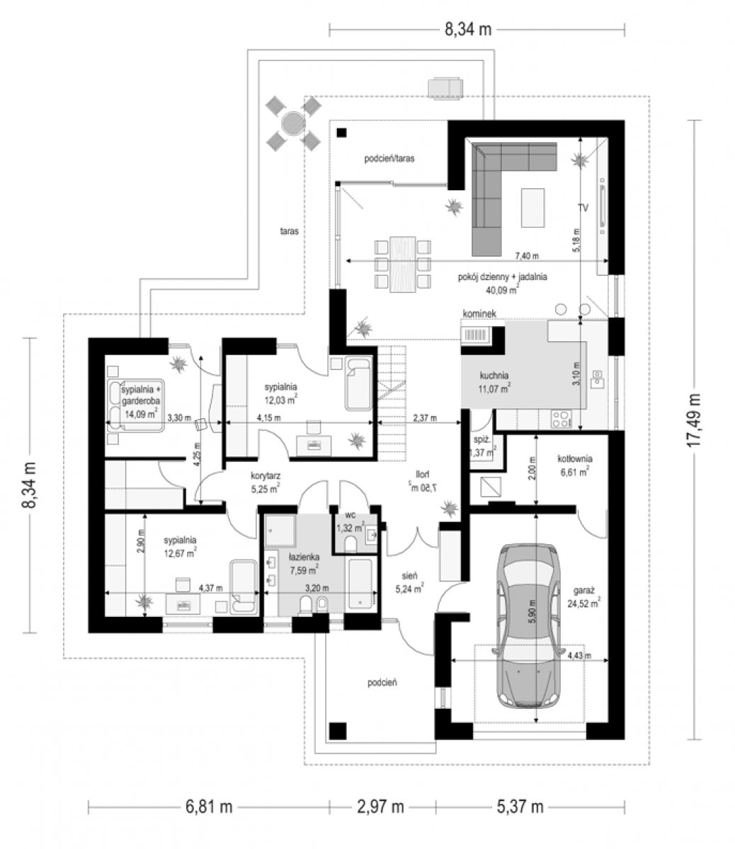 Parterowy - rzut Parter