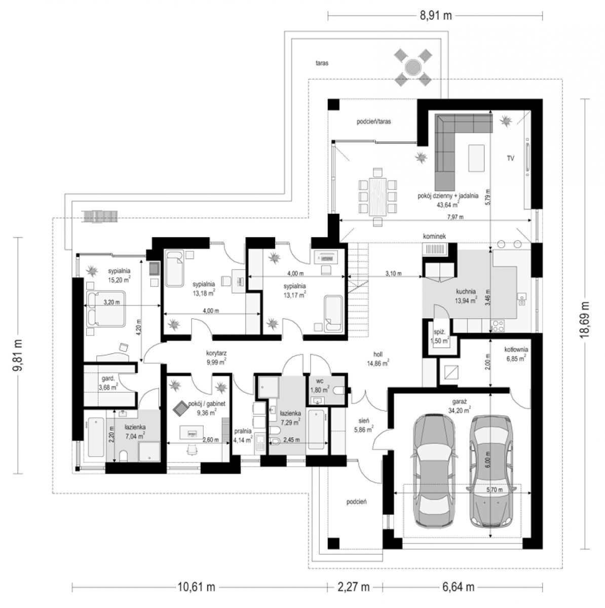 Parterowy 2 - rzut Parter