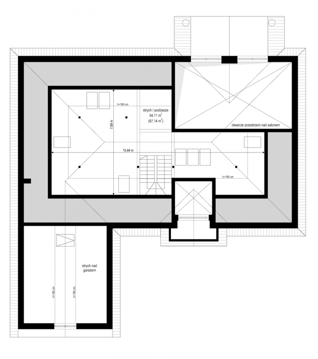 Rezydencja Parkowa 3 C - rzut Strych