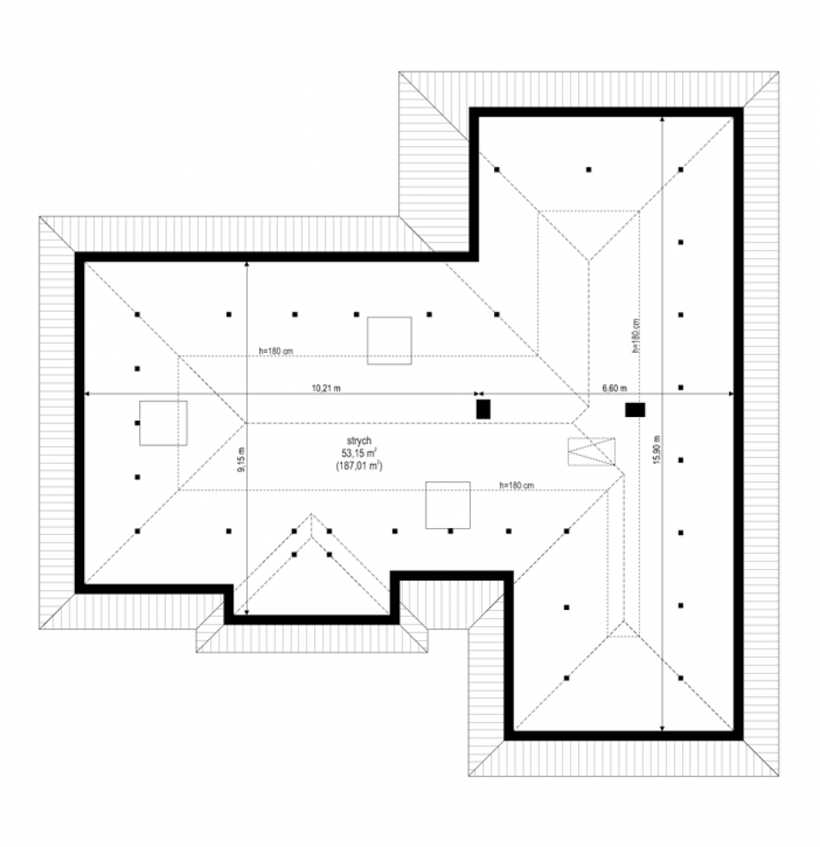 Willa Parterowa 2 - rzut Strych