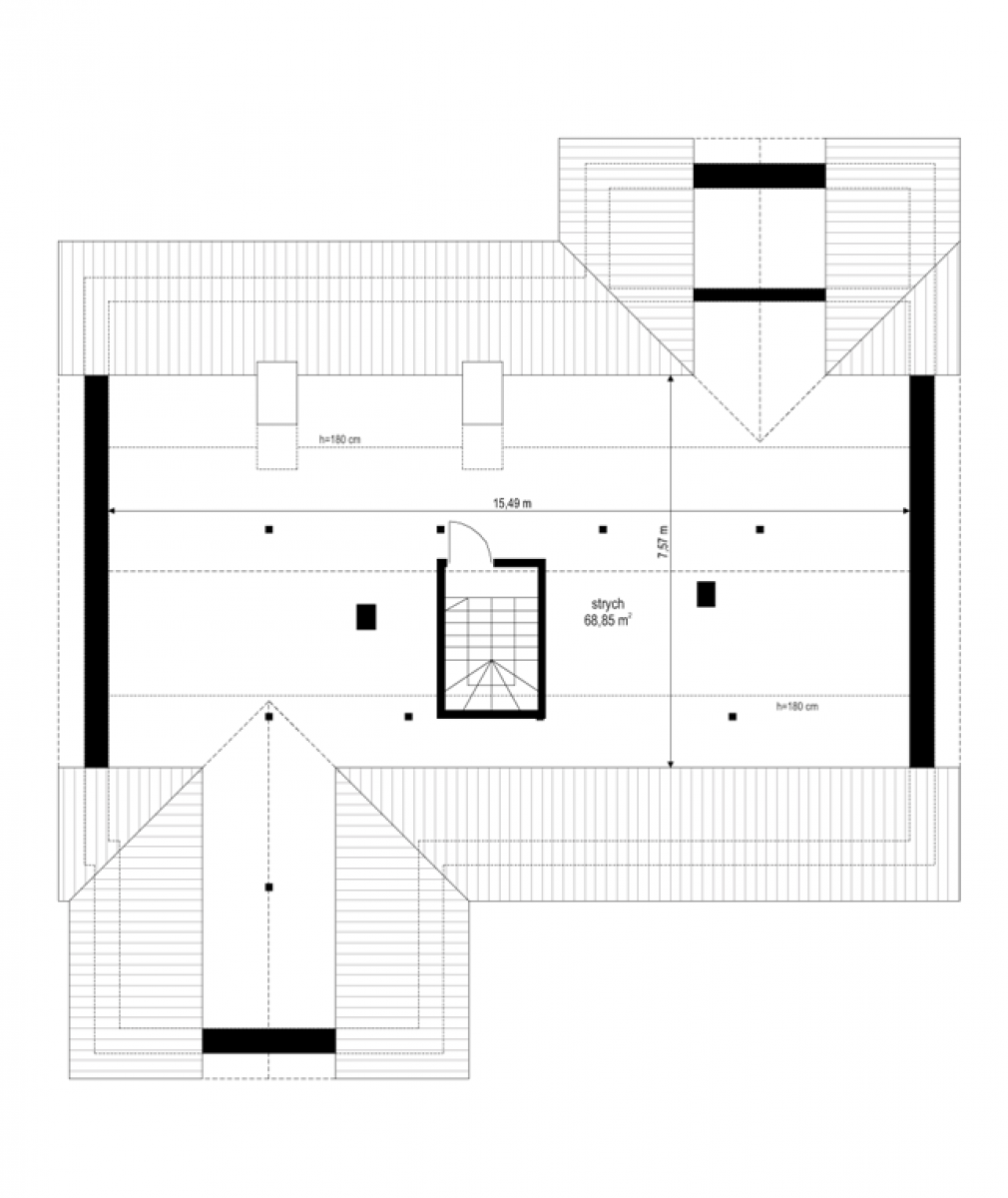 Parterowy 3 - rzut Strych