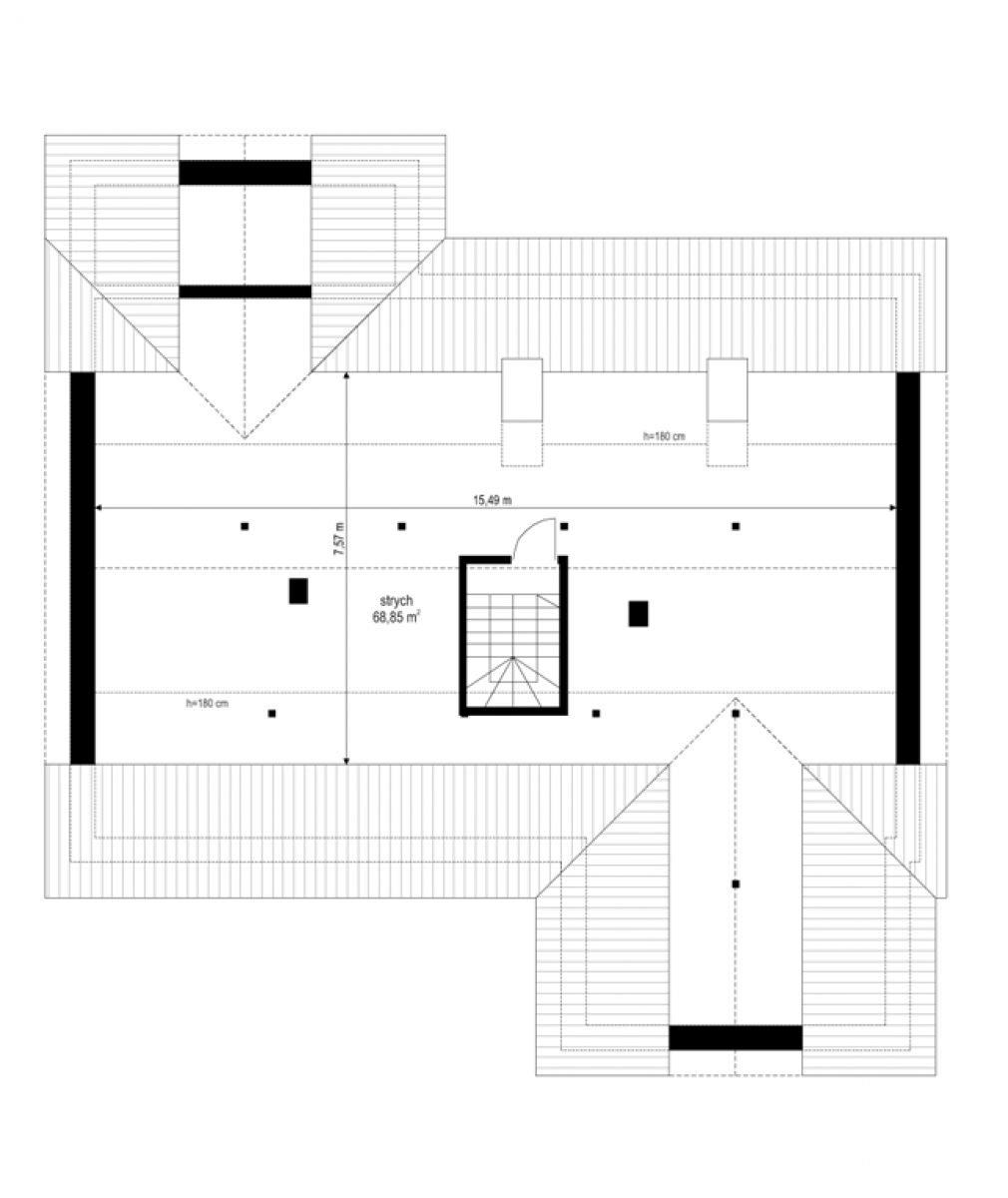 Parterowy 3 - rzut Strych