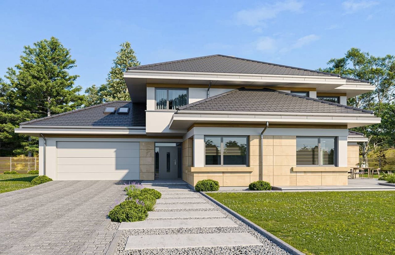 Dom z Widokiem 3 wariant J - wizualizacja frontu #1