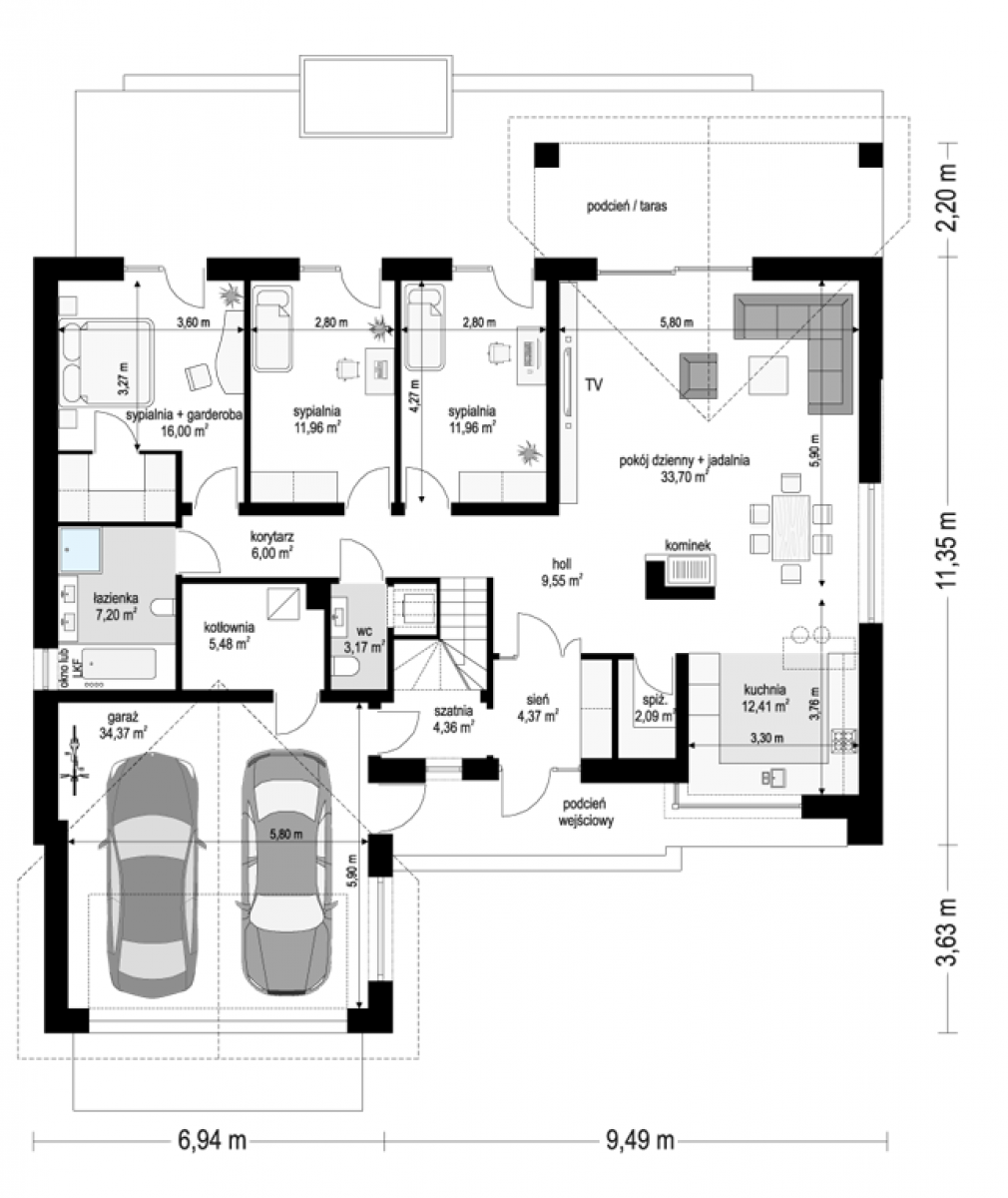 Parterowy 4 - rzut Parter
