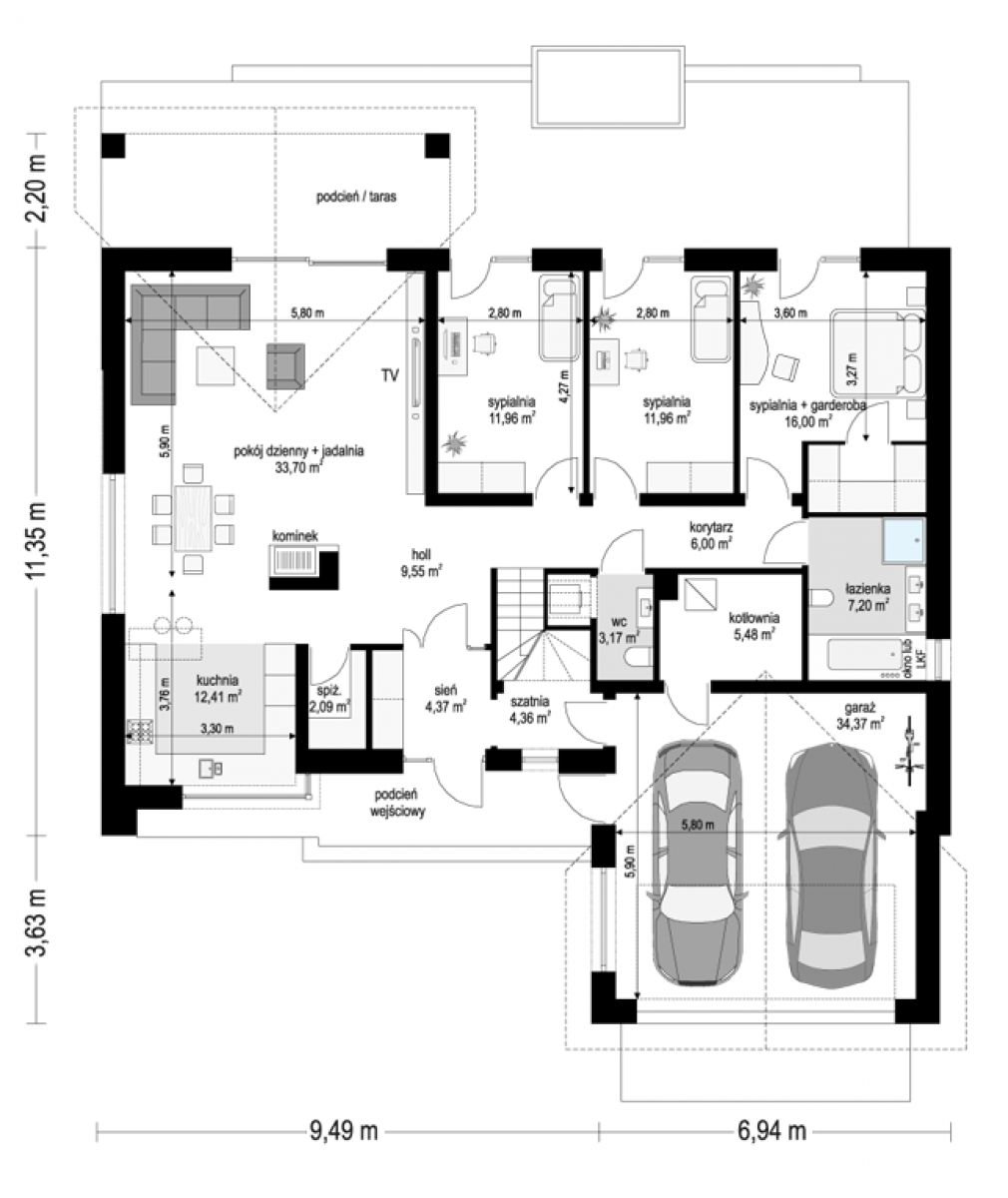 Parterowy 4 - rzut Parter