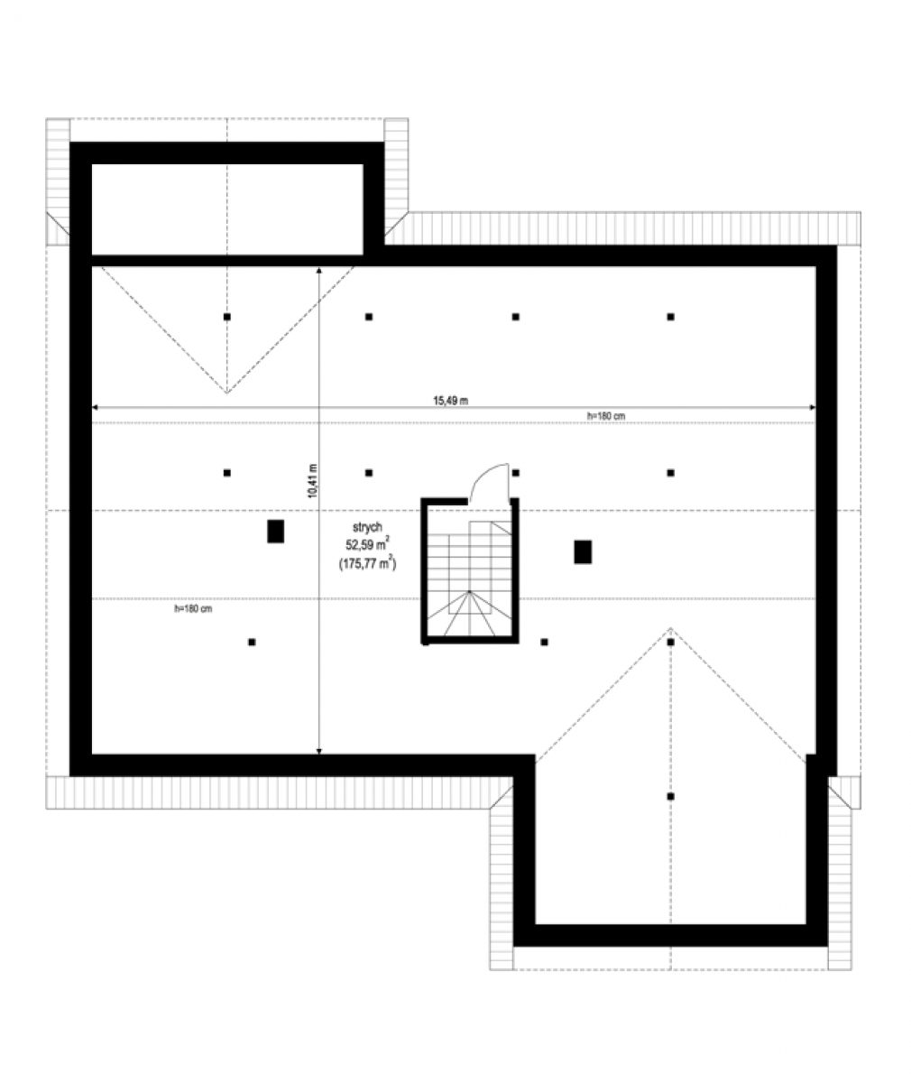 Parterowy 4 - rzut Strych