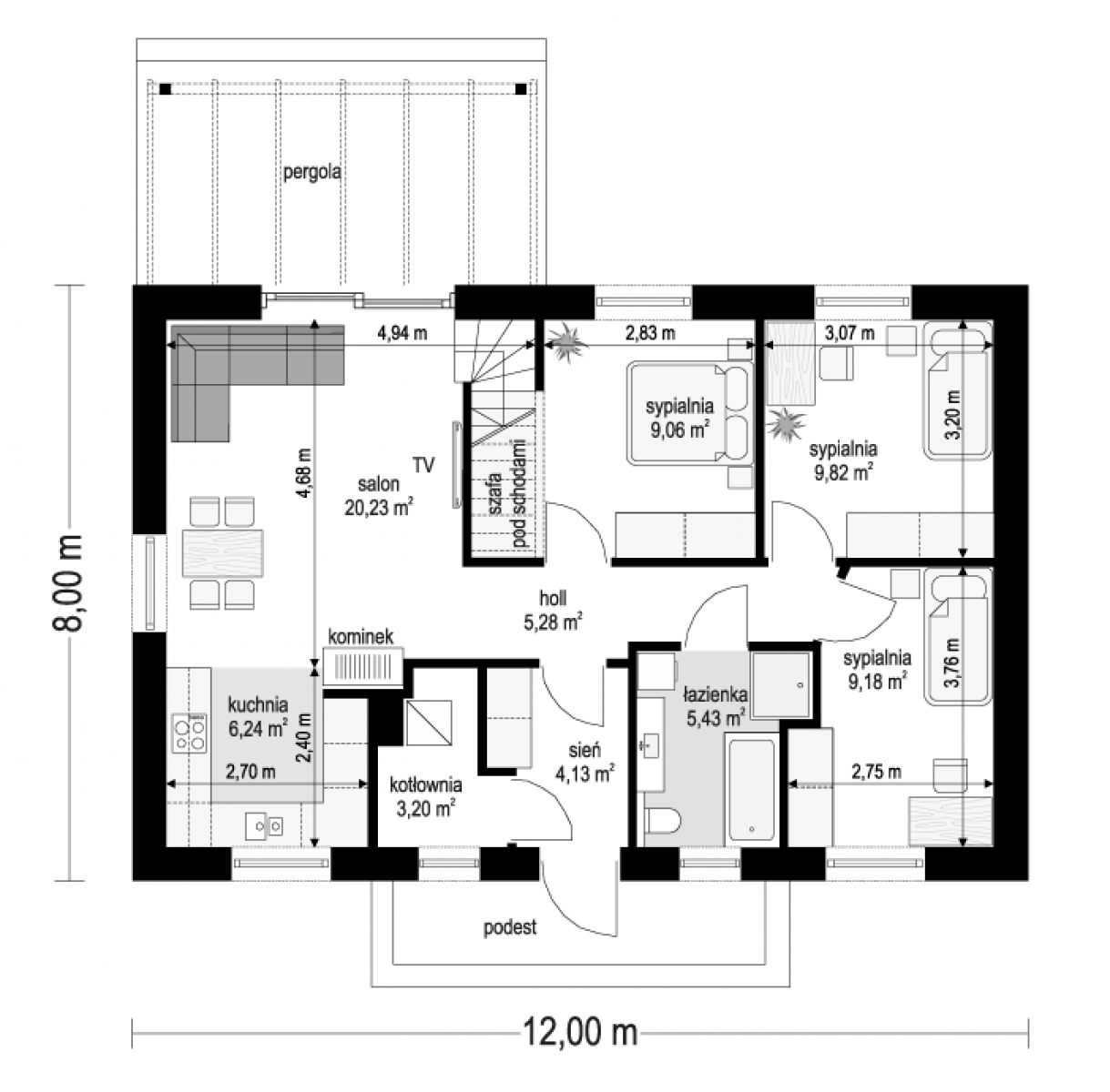 Sensowny 4 - rzut Parter