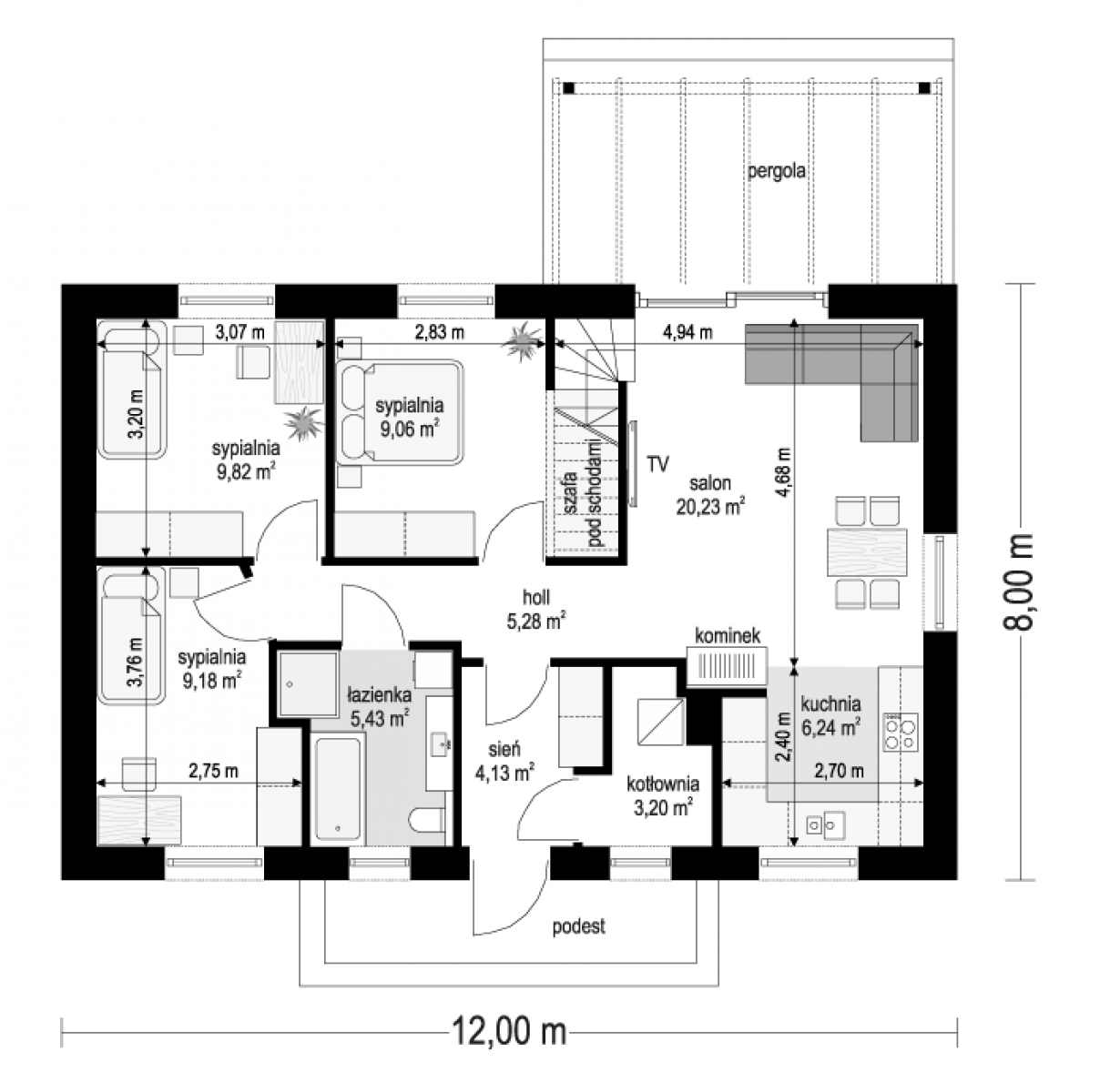 Sensowny 4 - rzut Parter