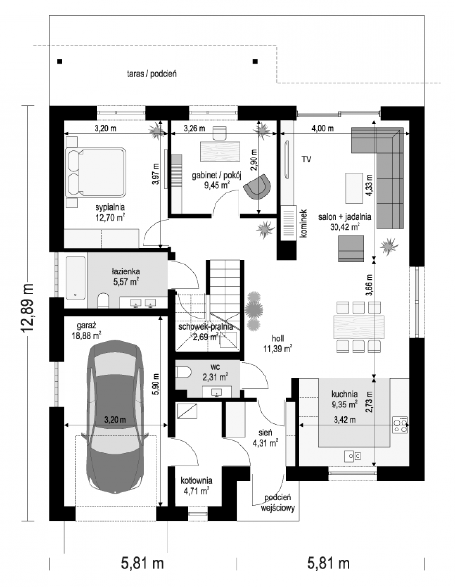 Ambitny 2 - rzut Parter