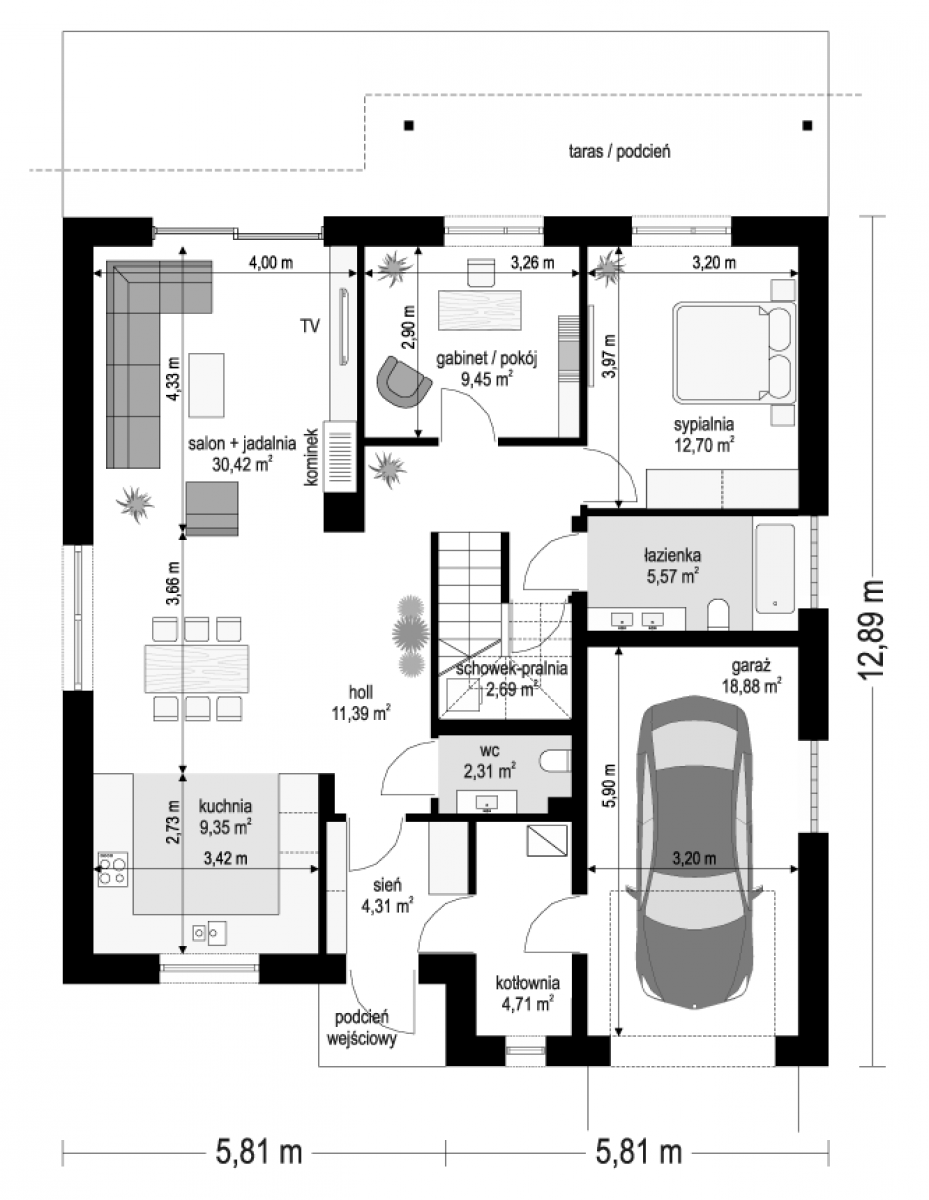 Ambitny 2 - rzut Parter