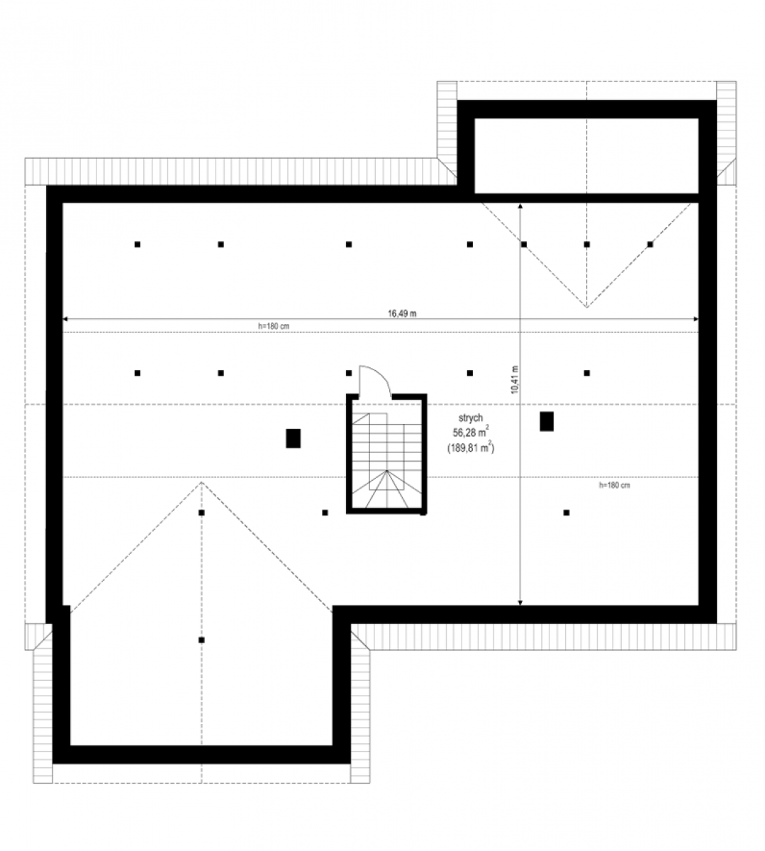 Parterowy 4 B - rzut Strych