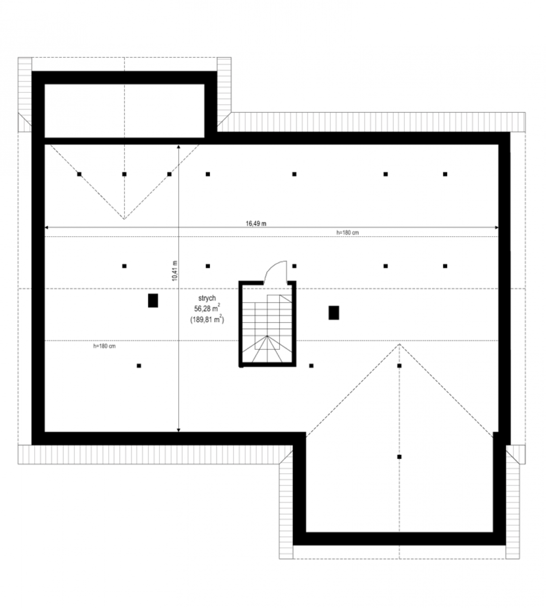 Parterowy 4 B - rzut Strych