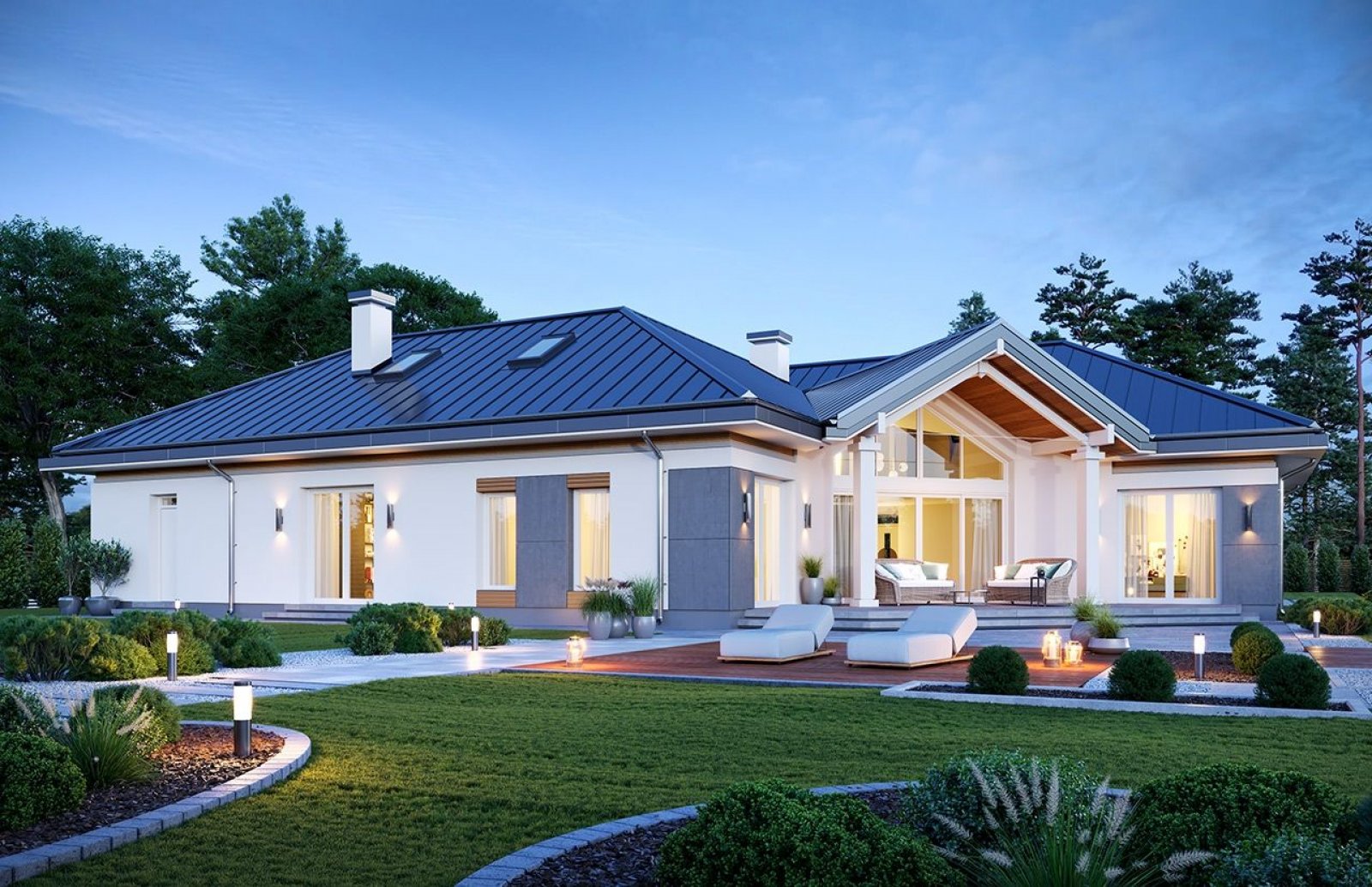Willa Parkowa 6 modern B - wizualizacja #2
