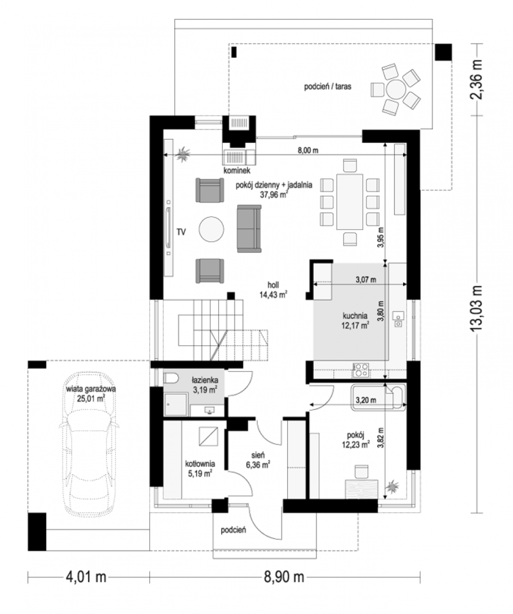 Miejski 3 - rzut Parter