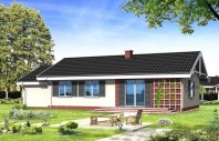 Słoneczny z garażem - wizualizacja tylna - miniatura #2